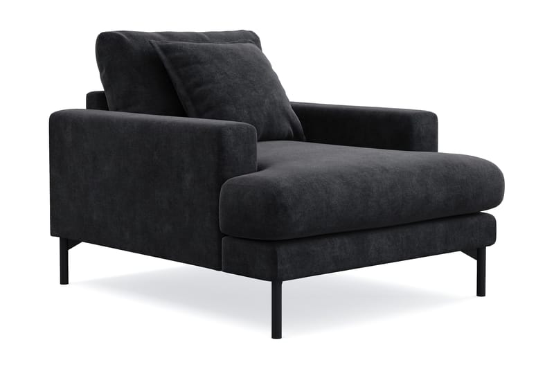 Menard Premium nojatuoli chenillestä - Musta - Huonekalut - Tuoli & nojatuoli - Nojatuoli & lepotuoli