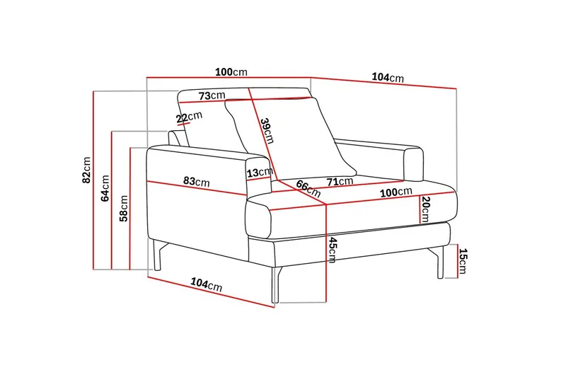 Menard Premium Nojatuoli Chenillellä - Vaalea beige - Huonekalut - Tuoli & nojatuoli - Nojatuoli & lepotuoli