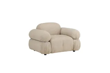 Mika Retro nojatuoli kankaasta - Beige - Huonekalut - Tuoli & nojatuoli - Nojatuoli & lepotuoli