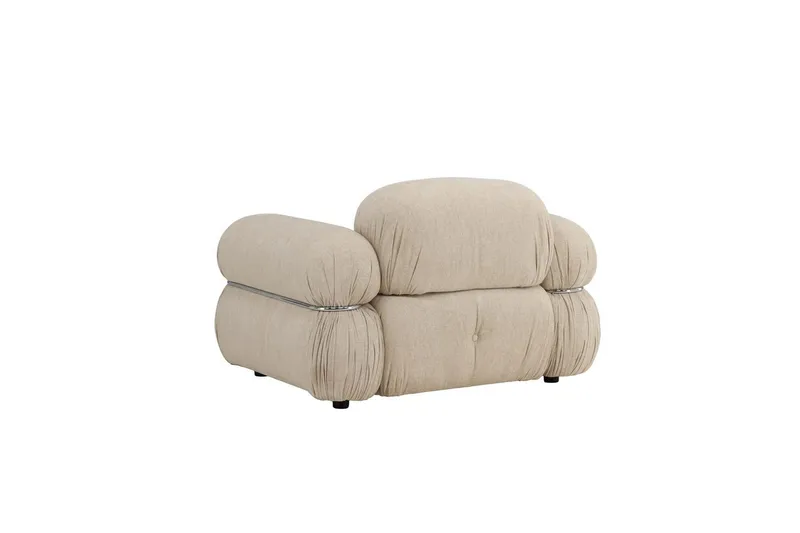 Mika Retro nojatuoli kankaasta - Beige - Huonekalut - Tuoli & nojatuoli - Nojatuoli & lepotuoli