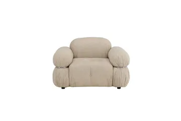 Mika Retro nojatuoli kankaasta - Beige - Huonekalut - Tuoli & nojatuoli - Nojatuoli & lepotuoli