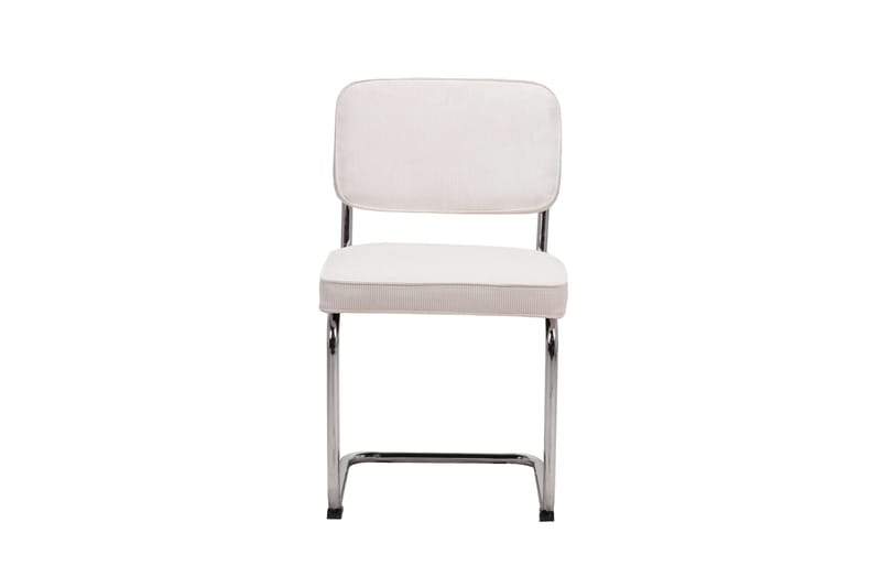 Milva ruokatuoli Manchester-retro kankaalla - Beige/Kromi - Huonekalut - Tuoli & nojatuoli - Ruokapöydän tuolit