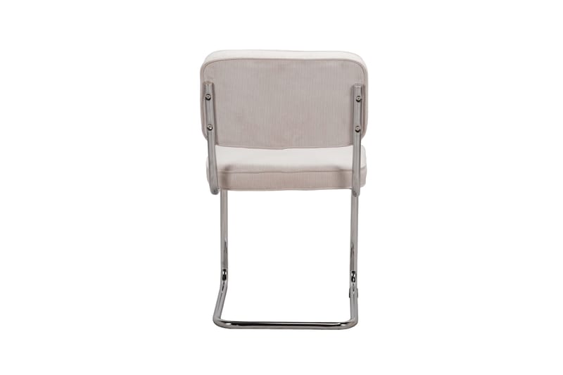 Milva ruokatuoli Manchester-retro kankaalla - Beige/Kromi - Huonekalut - Tuoli & nojatuoli - Ruokapöydän tuolit