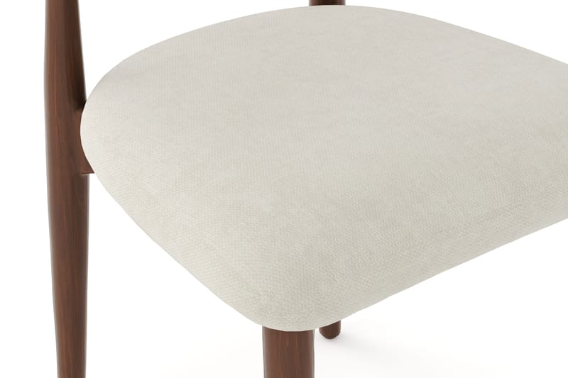 Molly-ruokapöydän tuoli puusta ja kangasistuimella - Savustettu tammi/Beige - Huonekalut - Tuoli & nojatuoli - Ruokapöydän tuolit