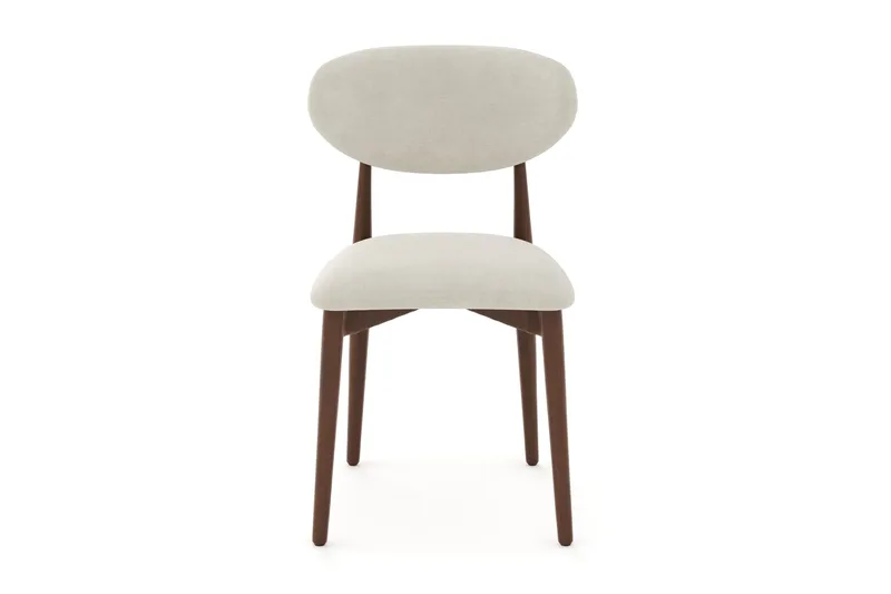 Molly Ruokatuoli Puuta Kangasistuimella - Savutammi/Beige - Huonekalut - Tuoli & nojatuoli - Ruokapöydän tuolit