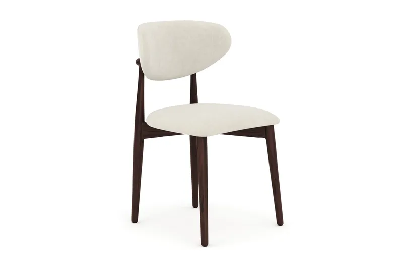 Molly Ruokatuoli Puuta Kangasistuimella, Pähkinä/Beige