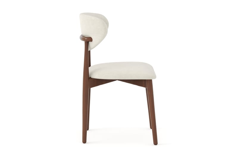 Molly Ruokatuoli Puuta Kangasistuimella - Savutammi/Beige - Huonekalut - Tuoli & nojatuoli - Ruokapöydän tuolit