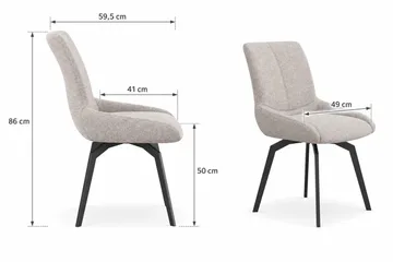Mora-pyörivä tuoli - Tummanbeige - Huonekalut - Tuoli & nojatuoli - Ruokapöydän tuolit