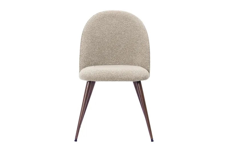Naira Plus Ruokatuoli - Greige buklee / Metallijalat pähkinä - Huonekalut - Tuoli & nojatuoli - Ruokapöydän tuolit