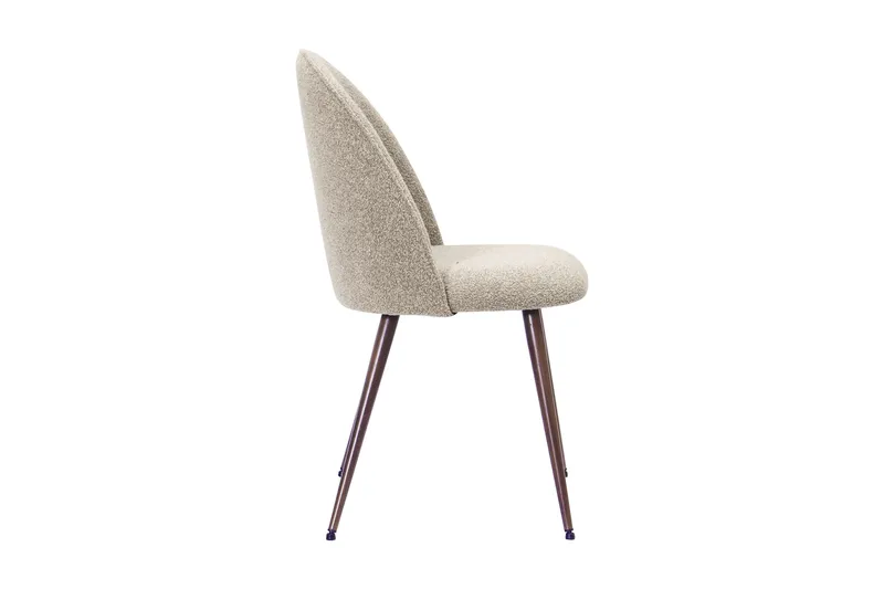 Naira Plus Ruokatuoli - Greige buklee / Metallijalat pähkinä - Huonekalut - Tuoli & nojatuoli - Ruokapöydän tuolit