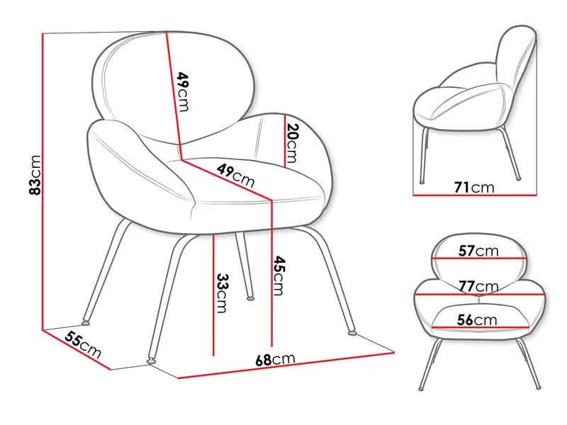 Neylin Nojatuoli - Beige - Huonekalut - Tuoli & nojatuoli - Nojatuoli & lepotuoli
