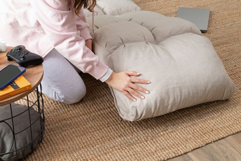 1-istuttava vuodesohva Atelier Del Sofa Fuwa Single (60 x 50 x 60 cm) Kermanvärinen - Huonekalut - Tuoli & nojatuoli - Nojatuoli & lepotuoli - Vuodetuoli