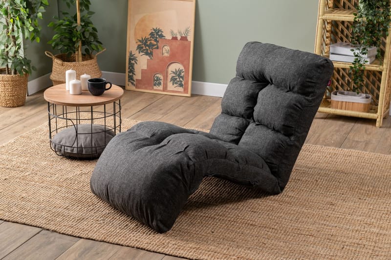 1-istuttava vuodesohva Atelier Del Sofa Fuwa Single (60 x 50 x 60 cm) Tummanharmaa - Tummanharmaa - Huonekalut - Tuoli & nojatuoli - Nojatuoli & lepotuoli - Vuodetuoli