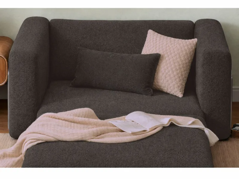 1-istuttava vuodesohva Atelier Del Sofa Wello Single (80 x 70 cm) Antrasiitti - Antrasiitti - Huonekalut - Tuoli & nojatuoli - Nojatuoli & lepotuoli - Vuodetuoli