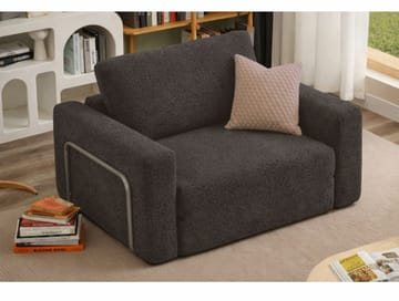 1-istuttava vuodesohva Atelier Del Sofa Wello Single (80 x 70 cm) Antrasiitti - Antrasiitti - Huonekalut - Tuoli & nojatuoli - Nojatuoli & lepotuoli - Vuodetuoli