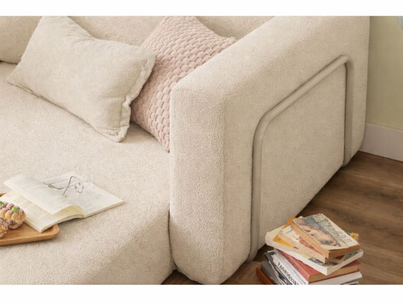 1-istuttava vuodesohva Atelier Del Sofa Wello Single (80 x 70 cm) Kermanvärinen - Huonekalut - Tuoli & nojatuoli - Nojatuoli & lepotuoli - Vuodetuoli