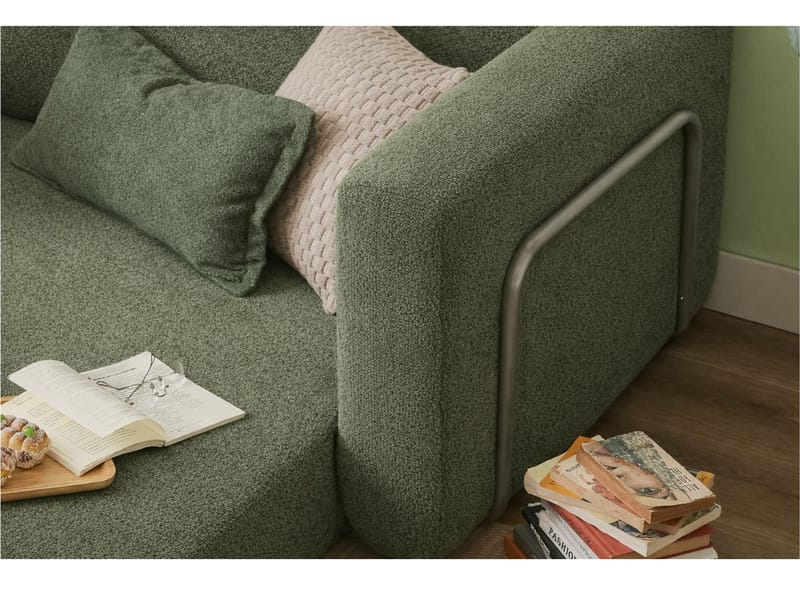 1-istuttava vuodesohva Atelier Del Sofa Wello Single (80 x 70 cm) Vihreä - Huonekalut - Tuoli & nojatuoli - Nojatuoli & lepotuoli - Vuodetuoli