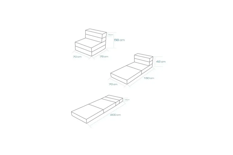 1-istuttava vuodesohva Maroubridgelcrest Oranssi - Oranssi - Huonekalut - Tuoli & nojatuoli - Nojatuoli & lepotuoli - Vuodetuoli