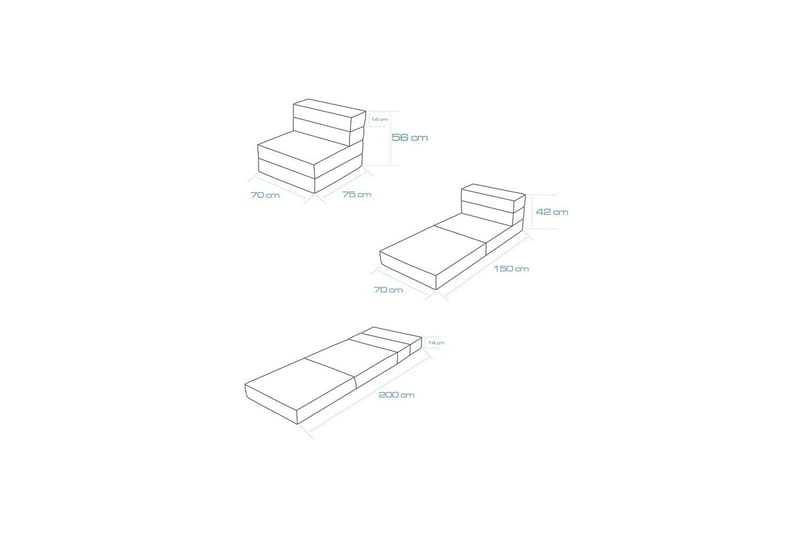 1-istuttava vuodesohva Maroubridgelcrest Oranssi - Oranssi - Huonekalut - Tuoli & nojatuoli - Nojatuoli & lepotuoli - Vuodetuoli