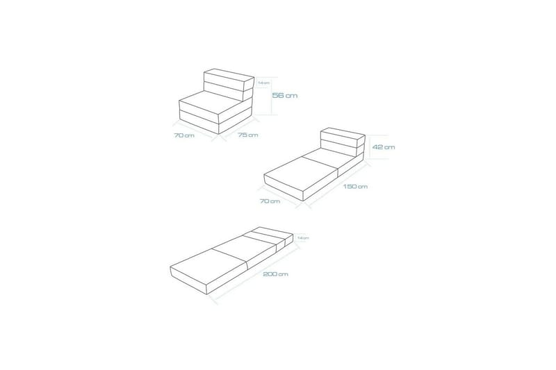 1-istuttava vuodesohva Maroubridgelcrest Vaaleanharmaa - Vaaleanharmaa - Huonekalut - Tuoli & nojatuoli - Nojatuoli & lepotuoli - Vuodetuoli