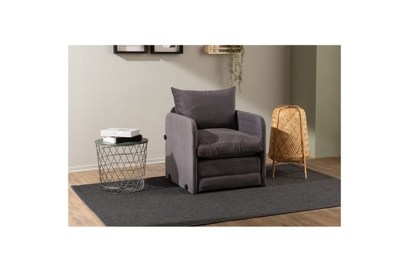 1-istuttava vuodesohva Rubby Harmaa - Harmaa - Huonekalut - Tuoli & nojatuoli - Nojatuoli & lepotuoli - Vuodetuoli