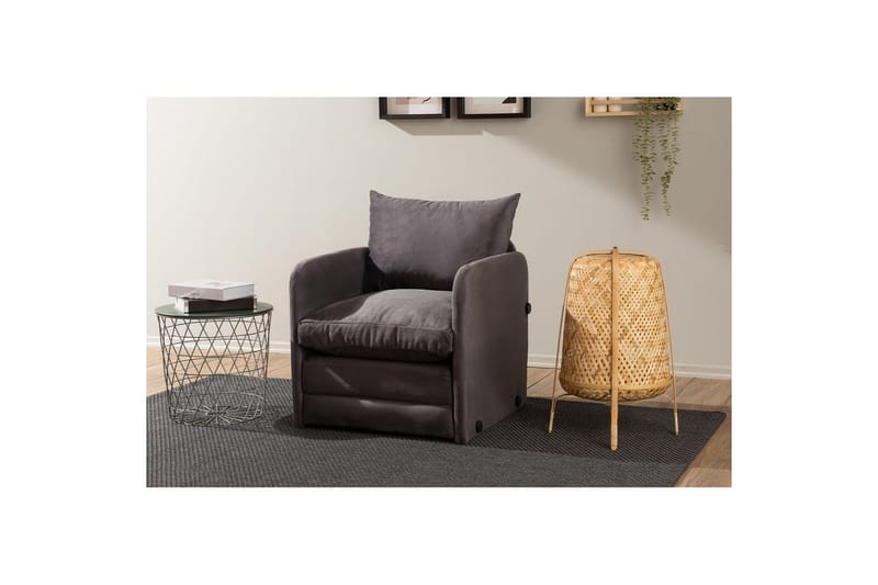 1-istuttava vuodesohva Rubby Harmaa - Harmaa - Huonekalut - Tuoli & nojatuoli - Nojatuoli & lepotuoli - Vuodetuoli