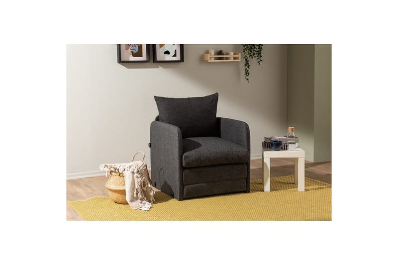 1-istuttava vuodesohva Rubby Tummanharmaa - Tummanharmaa - Huonekalut - Tuoli & nojatuoli - Nojatuoli & lepotuoli - Vuodetuoli