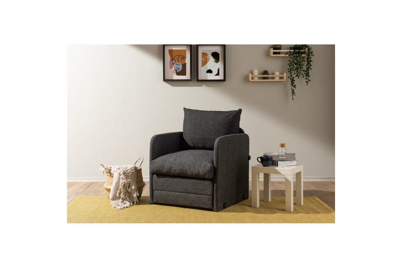 1-istuttava vuodesohva Rubby Tummanharmaa - Tummanharmaa - Huonekalut - Tuoli & nojatuoli - Nojatuoli & lepotuoli - Vuodetuoli