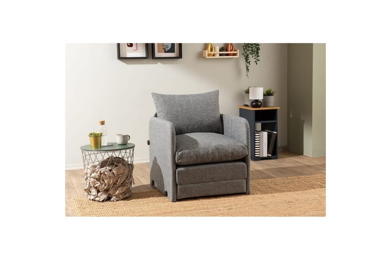 1-istuttava vuodesohva Rubby Vaaleanharmaa - Vaaleanharmaa - Huonekalut - Tuoli & nojatuoli - Nojatuoli & lepotuoli - Vuodetuoli