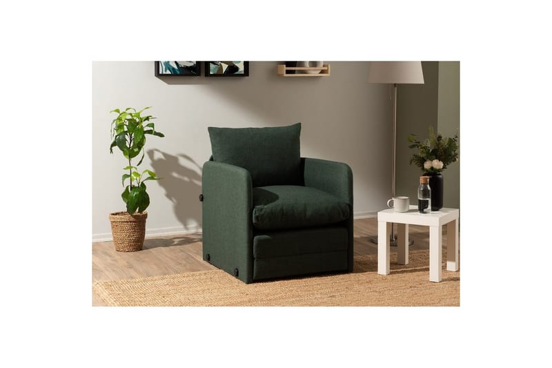 1-istuttava vuodesohva Rubby Vihreä - Vihreä - Huonekalut - Tuoli & nojatuoli - Nojatuoli & lepotuoli - Vuodetuoli