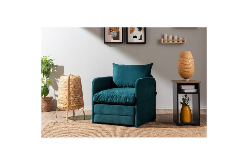 1-istuttava vuodesohva Rubby Petroli vihreä - Petroli vihreä - Huonekalut - Tuoli & nojatuoli - Nojatuoli & lepotuoli - Vuodetuoli