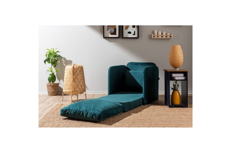 1-istuttava vuodesohva Rubby Petroli vihreä - Petroli vihreä - Huonekalut - Tuoli & nojatuoli - Nojatuoli & lepotuoli - Vuodetuoli