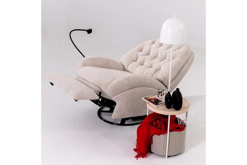 Adesis Sähköinen recliner-nojatuoli - Kermanvalkoinen - Huonekalut - Tuoli & nojatuoli - Nojatuoli & lepotuoli - Makuutuoli & divaanituoli
