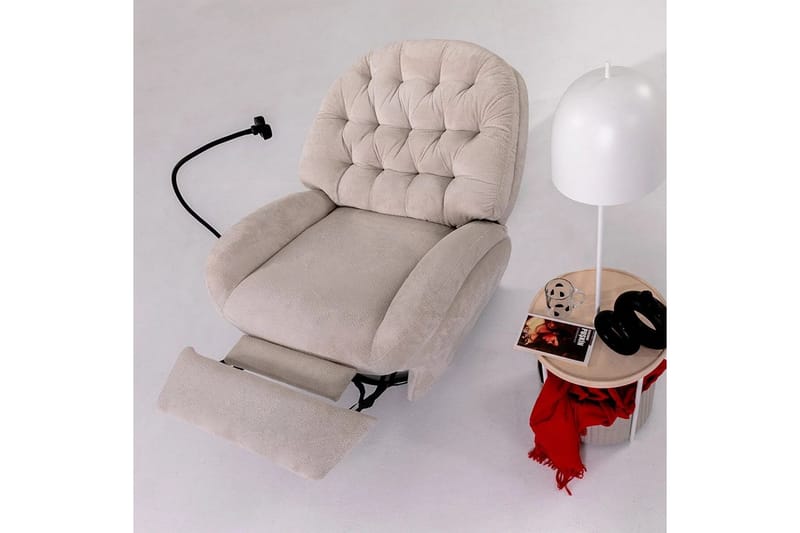Adesis Sähköinen recliner-nojatuoli - Kermanvalkoinen - Huonekalut - Tuoli & nojatuoli - Nojatuoli & lepotuoli - Makuutuoli & divaanituoli