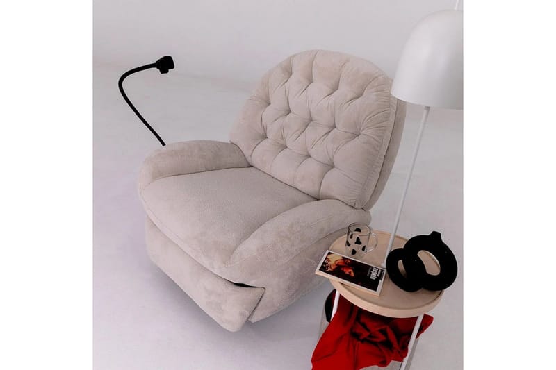 Adesis Sähköinen recliner-nojatuoli - Kermanvalkoinen - Huonekalut - Tuoli & nojatuoli - Nojatuoli & lepotuoli - Makuutuoli & divaanituoli