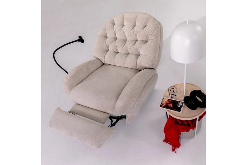Adesis Sähköinen recliner-nojatuoli - Kermanvalkoinen - Huonekalut - Tuoli & nojatuoli - Nojatuoli & lepotuoli - Mekanismituoli