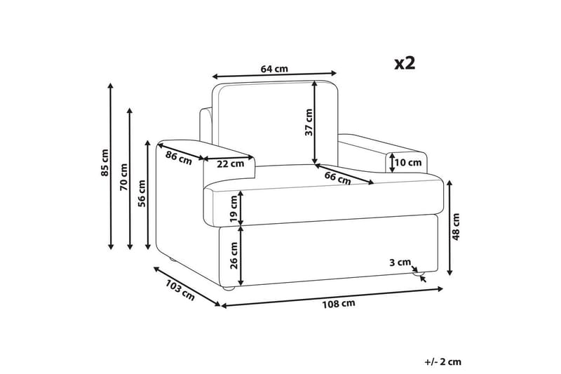 Nojatuoli Alla, 2 sarja Harmaa - Harmaa - Huonekalut - Tuoli & nojatuoli - Nojatuoli & lepotuoli