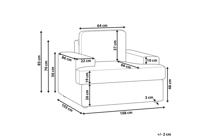 Nojatuoli Alla - Harmaa - Huonekalut - Tuoli & nojatuoli - Nojatuoli & lepotuoli