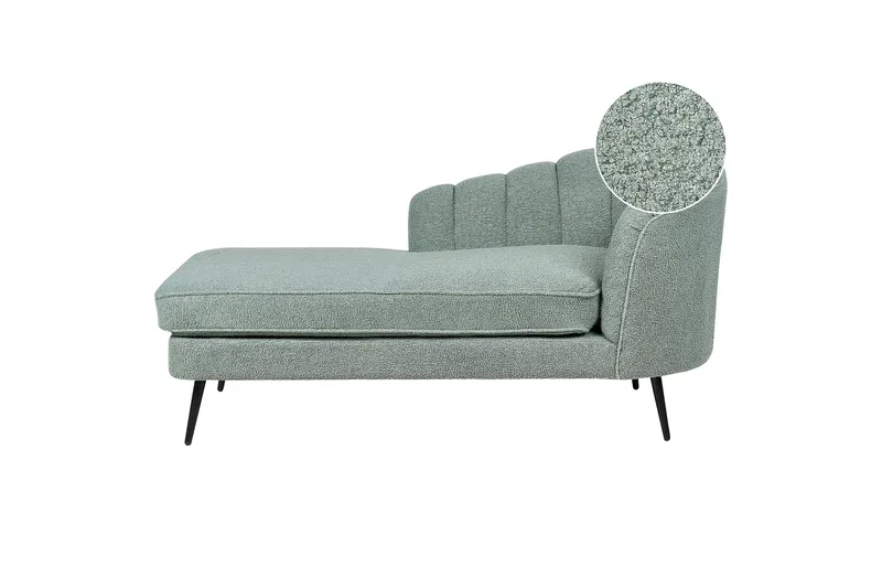 Allier Lepotuoli 150 cm Oikealta - Musta/Vihreä - Huonekalut - Tuoli & nojatuoli - Nojatuoli & lepotuoli - Makuutuoli & divaanituoli