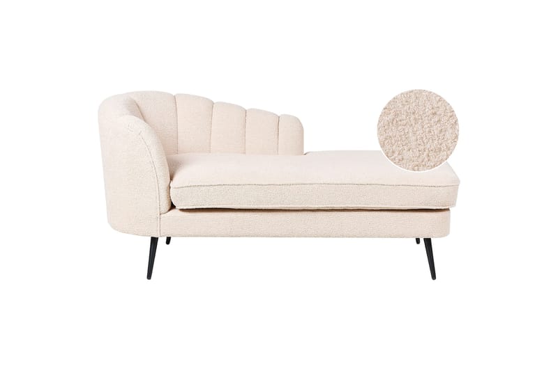 Allier Lepotuoli 150 cm Vasemmalta - Beige/Musta - Huonekalut - Tuoli & nojatuoli - Nojatuoli & lepotuoli - Makuutuoli & divaanituoli