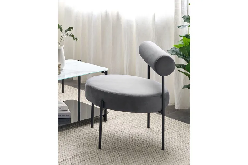 Nojatuoli Alpha - Harmaa, musta - Huonekalut - Tuoli & nojatuoli - Nojatuoli & lepotuoli