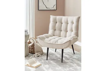 Nojatuoli Alvesta - Beige, musta - Huonekalut - Tuoli & nojatuoli - Nojatuoli & lepotuoli