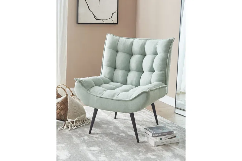 Nojatuoli Alvesta - Vihreä, musta - Huonekalut - Tuoli & nojatuoli - Nojatuoli & lepotuoli