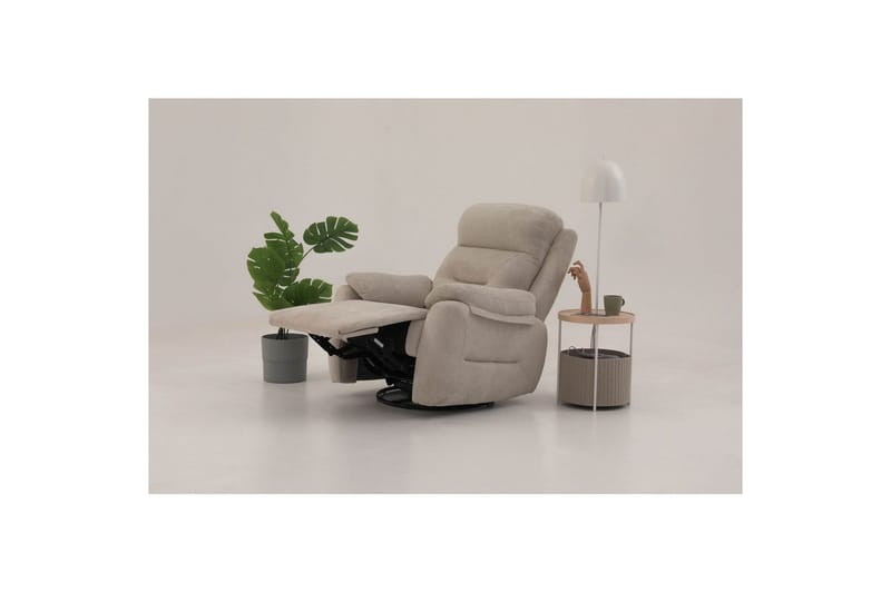 Angola Manuaalinen recliner-nojatuoli - Kermanvalkoinen - Huonekalut - Tuoli & nojatuoli - Nojatuoli & lepotuoli - Makuutuoli & divaanituoli