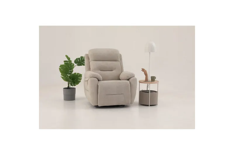 Angola Manuaalinen recliner-nojatuoli - Kermanvalkoinen - Huonekalut - Tuoli & nojatuoli - Nojatuoli & lepotuoli - Makuutuoli & divaanituoli