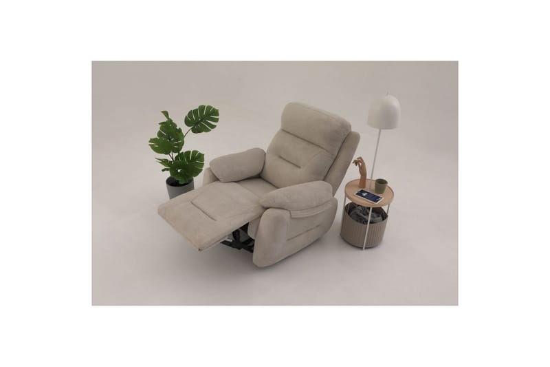 Angola Manuaalinen recliner-nojatuoli - Kermanvalkoinen - Huonekalut - Tuoli & nojatuoli - Nojatuoli & lepotuoli - Makuutuoli & divaanituoli