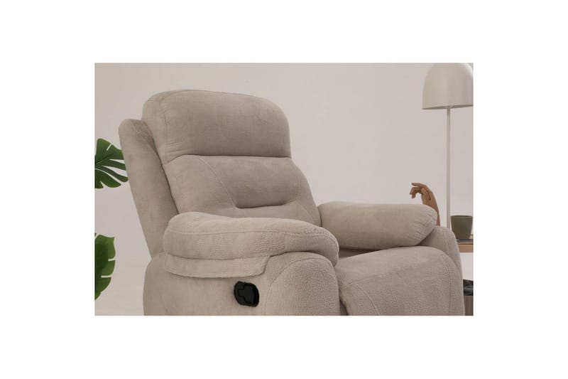 Angola Manuaalinen recliner-nojatuoli - Kermanvalkoinen - Huonekalut - Tuoli & nojatuoli - Nojatuoli & lepotuoli - Makuutuoli & divaanituoli