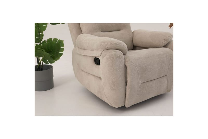 Angola Manuaalinen recliner-nojatuoli - Kermanvalkoinen - Huonekalut - Tuoli & nojatuoli - Nojatuoli & lepotuoli - Makuutuoli & divaanituoli