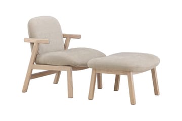 Armchair Venture Home Beige Fåtölj + Ottoman - Huonekalut - Tuoli & nojatuoli - Nojatuoli & lepotuoli