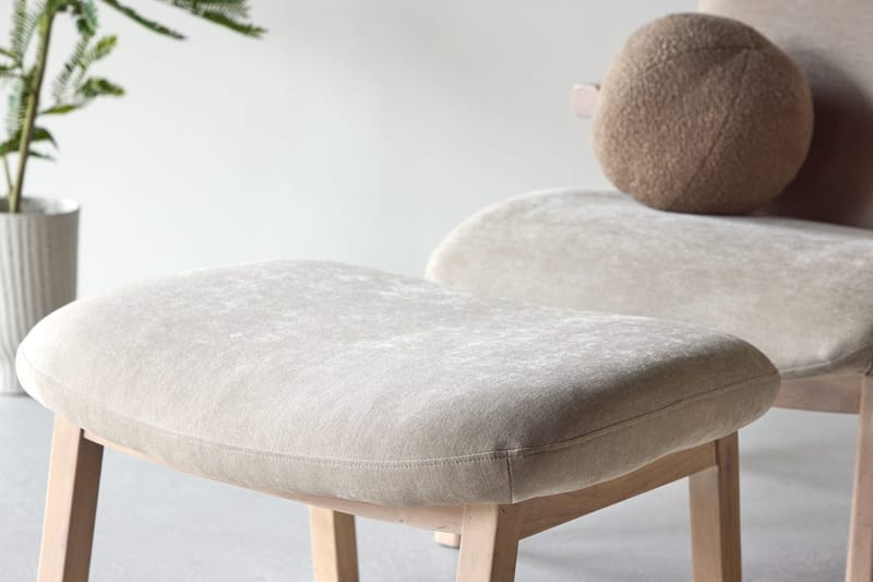 Armchair Venture Home Beige Fåtölj + Ottoman - Huonekalut - Tuoli & nojatuoli - Nojatuoli & lepotuoli
